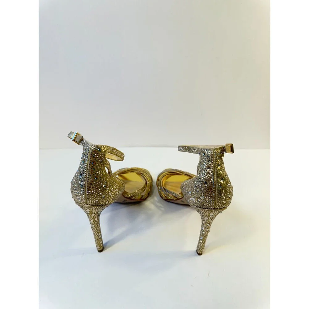 Jessica Simpson Womens Heels Silver Glitter US 8.5